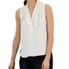 Anne Klein Women's Draped V-Neck Sleeveless Shell Top