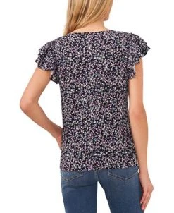 CeCe Women's Floral-Print Double-Ruffle Sleeve Top 5 CeCe Women's Floral-Print Double-Ruffle Sleeve Top -Anne Klein Sales Store 23747785 fpx
