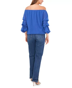 Vince Camuto Women's Off The Shoulder Tie Front Blouse -Anne Klein Sales Store 23755883 fpx