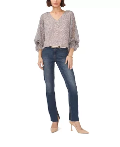 Vince Camuto Women's V-neck Blouson Sleeve Blouse -Anne Klein Sales Store 23755927 fpx