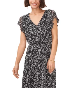 Vince Camuto Women's Tiered Dress With Ruffle Sleeves -Anne Klein Sales Store 23755929 fpx