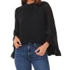 Vince Camuto Women's Mock Neck Blouse With Dramatic Sleeves
