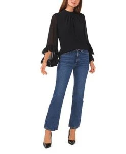 Vince Camuto Women's Mock Neck Blouse With Dramatic Sleeves -Anne Klein Sales Store 23755962 fpx