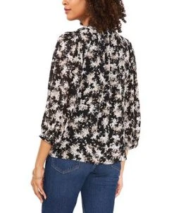 Vince Camuto Women's Tie-Front Printed Matte Top -Anne Klein Sales Store 23769997 fpx
