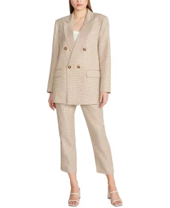 Steve Madden Women's Isabella Oversized Micro-Houndstooth Blazer -Anne Klein Sales Store 23775011 fpx