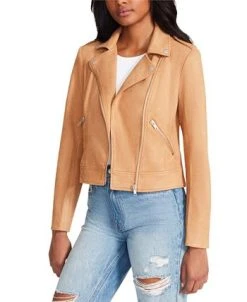 Steve Madden Women's Faux-Suede Zip-Front Moto Jacket -Anne Klein Sales Store 23775156 fpx