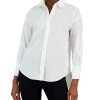 Anne Klein Women's Open-Collar Blouson-Sleeve Shirt