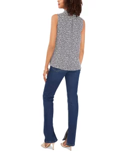 Vince Camuto Women's Printed Turtleneck Sleeveless Top -Anne Klein Sales Store 23775845 fpx