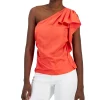 INC International Concepts Women's One-Shoulder Ruffled Top, Created For Macy's