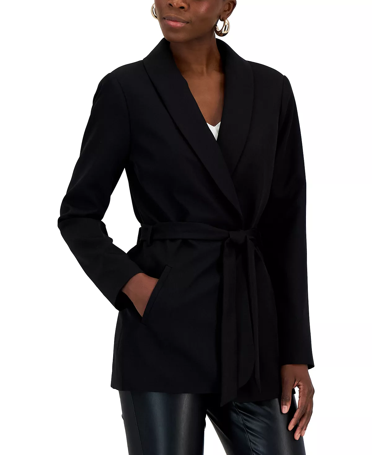 INC International Concepts Women's Tie-Waist Blazer, Created For Macy's 3 INC International Concepts Women's Tie-Waist Blazer, Created For Macy's - Image 3