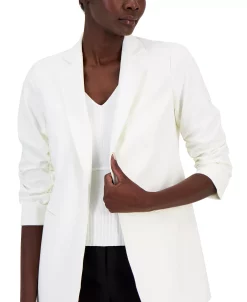 Anne Klein Women's Collection Scrunch-Sleeve Open-Front Blazer 6 Anne Klein Women's Collection Scrunch-Sleeve Open-Front Blazer -Anne Klein Sales Store 23777086 fpx