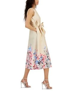 Anne Klein Women's Floral-Print Belted Midi Dress -Anne Klein Sales Store 23777167 fpx
