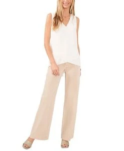 Vince Camuto Women's V-Neck Overlap Sleeveless Top -Anne Klein Sales Store 23777266 fpx