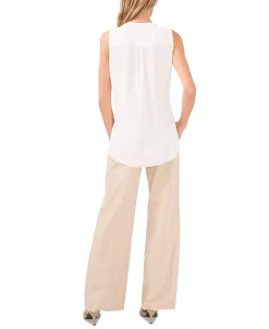 Vince Camuto Women's V-Neck Overlap Sleeveless Top -Anne Klein Sales Store 23777267 fpx
