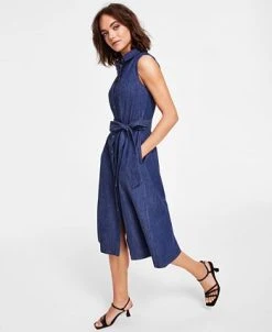Anne Klein Women's Sleeveless Denim Shirtdress -Anne Klein Sales Store 23777273 fpx