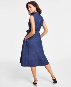 Anne Klein Women's Sleeveless Denim Shirtdress -Anne Klein Sales Store 23777274 fpx