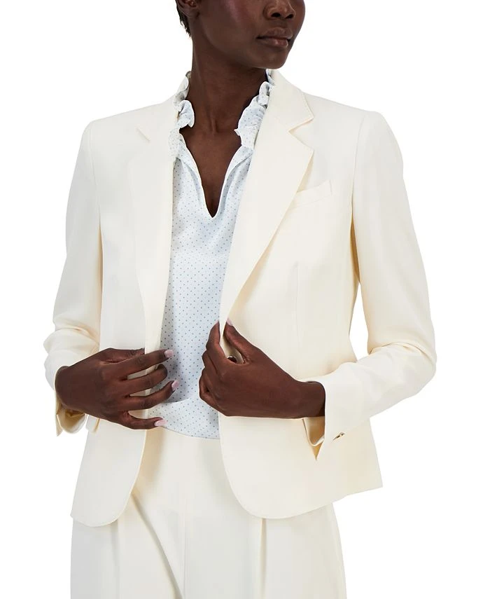 Anne Klein Women's Notched-Collar One-Button Blazer 1 Anne Klein Women's Notched-Collar One-Button Blazer