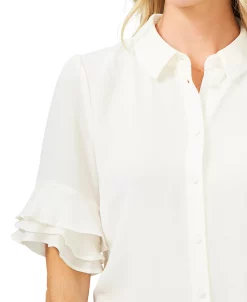 CeCe Ruffle-Sleeve Shirt -Anne Klein Sales Store 23804007 fpx