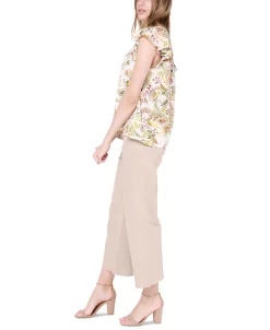 Black Tape Women's Ruffled-Trim Keyhole Chiffon Top -Anne Klein Sales Store 23806193 fpx