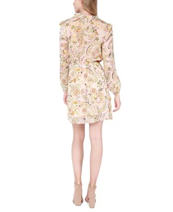 Black Tape Women's Printed Smocked-Waist Minidress 2 Black Tape Women's Printed Smocked-Waist Minidress - Image 2