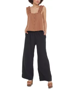 Black Tape Women's Elastic-Waist Wide-Leg Pull-On Pants -Anne Klein Sales Store 23807239 fpx