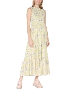 Black Tape Women's Ruffled Tiered Floral Maxi Dress