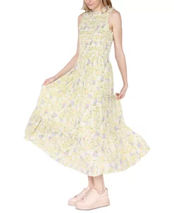 Black Tape Women's Ruffled Tiered Floral Maxi Dress -Anne Klein Sales Store 23811975 fpx