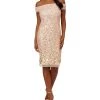 Adrianna Papell Women's Embellished Off-The-Shoulder Dress
