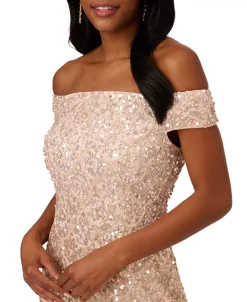 Adrianna Papell Women's Embellished Off-The-Shoulder Dress -Anne Klein Sales Store 23821356 fpx