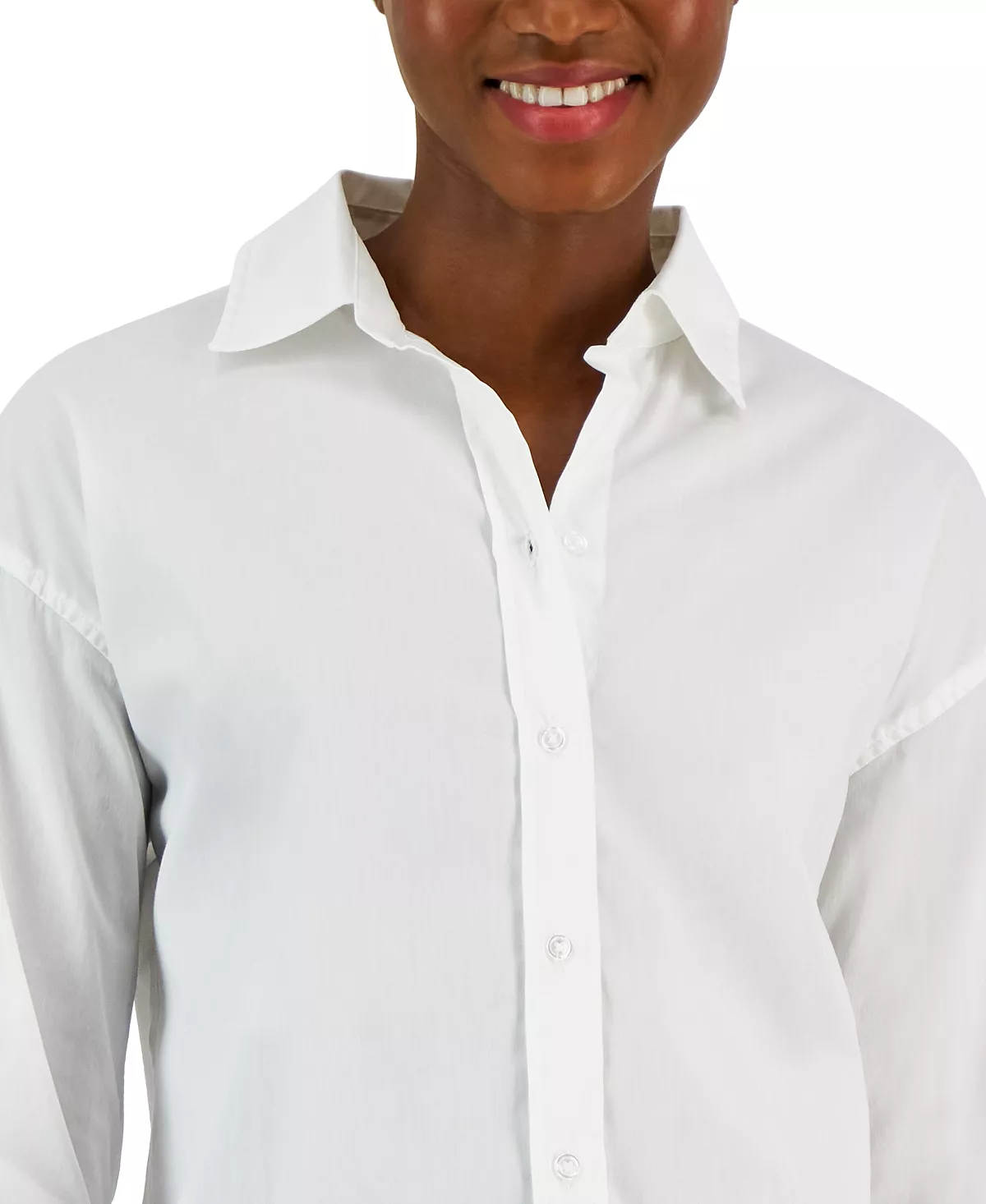 Anne Klein Women's Open-Collar Blouson-Sleeve Shirt 3 Anne Klein Women's Open-Collar Blouson-Sleeve Shirt - Image 3