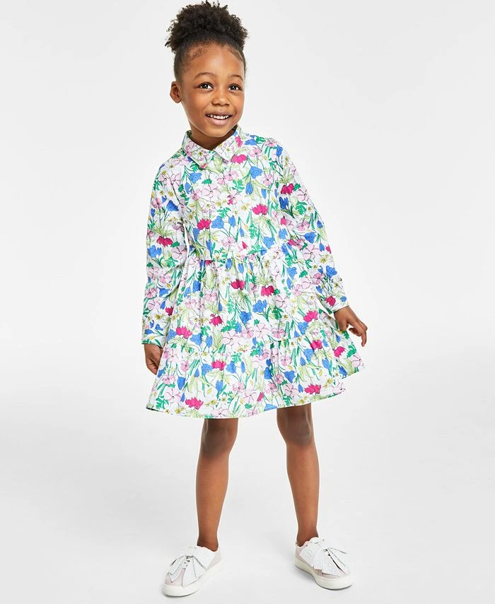 Charter Club Little Girl's Long-Sleeve Floral Shirtdress, Created For Macy's 1 Charter Club Little Girl's Long-Sleeve Floral Shirtdress, Created For Macy's