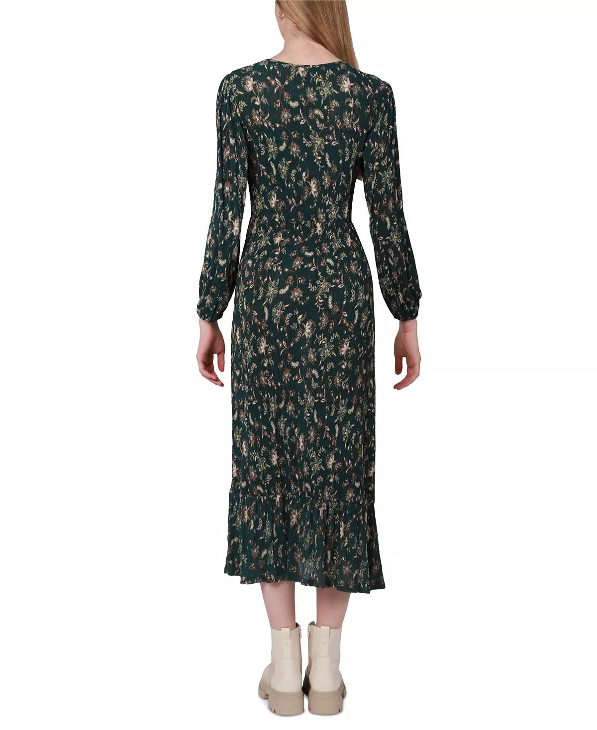 Black Tape Women's Plissé Ruffled-Hem Maxi Dress 2 Black Tape Women's Plissé Ruffled-Hem Maxi Dress - Image 2