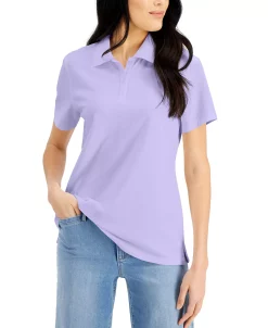 Karen Scott Cotton Short Sleeve Polo Shirt, Created For Macy's 30 Karen Scott Cotton Short Sleeve Polo Shirt, Created For Macy's -Anne Klein Sales Store 23849533 fpx