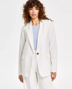 And Now This Women's One-Button Textured Oversized Blazer -Anne Klein Sales Store 23890431 fpx