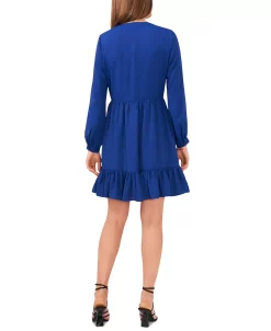 Vince Camuto Women's Ruched Flounce Dress 8 Vince Camuto Women's Ruched Flounce Dress -Anne Klein Sales Store 23892255 fpx