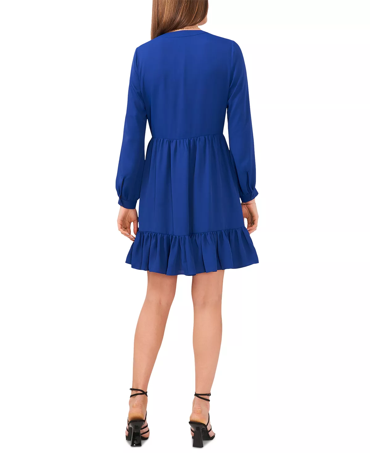 Vince Camuto Women's Ruched Flounce Dress 4 Vince Camuto Women's Ruched Flounce Dress - Image 4