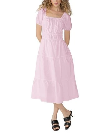 Sanctuary Women's Solid Tie-Back Tiered Midi Dress 2 Sanctuary Women's Solid Tie-Back Tiered Midi Dress - Image 2