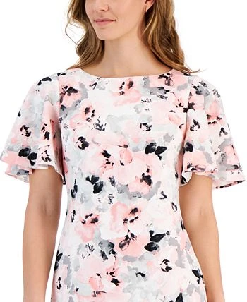 Kasper Women's Floral-Print Scuba Crepe Sheath Dress 7 Kasper Women's Floral-Print Scuba Crepe Sheath Dress - Image 7