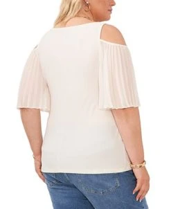 Vince Camuto Plus Size Flutter-Sleeve Cold-Shoulder Top -Anne Klein Sales Store 23939220 fpx