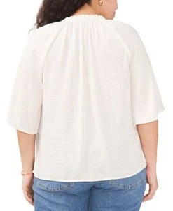 Vince Camuto Plus Size Pleated Size Split-Neck Blouse -Anne Klein Sales Store 23939305 fpx