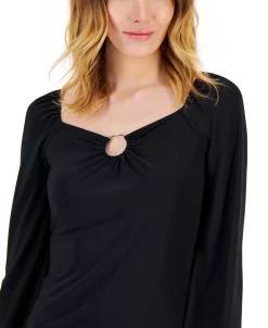 INC International Concepts Women's Square-Neck Ring Top, Created For Macy's 7 INC International Concepts Women's Square-Neck Ring Top, Created For Macy's -Anne Klein Sales Store 23951447 fpx
