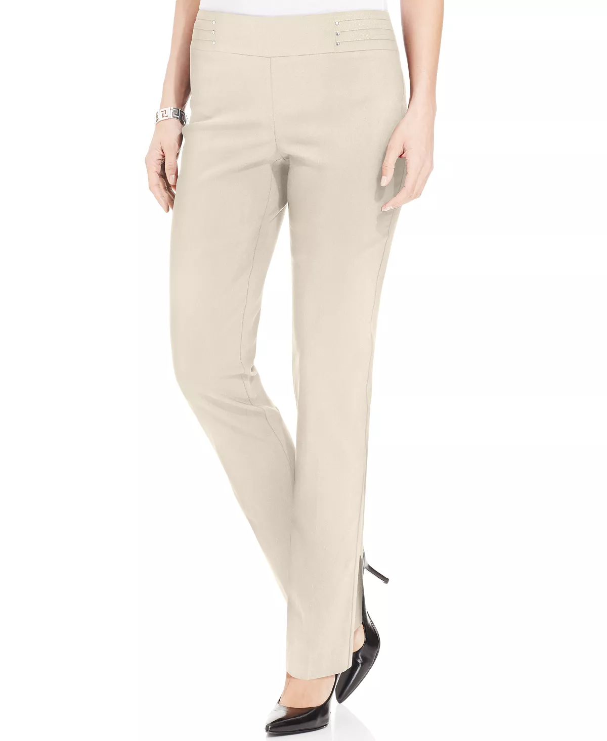 JM Collection Studded Pull-On Tummy Control Pants, Regular And Short Lengths, Created For Macy's 2 JM Collection Studded Pull-On Tummy Control Pants, Regular And Short Lengths, Created For Macy's - Image 2