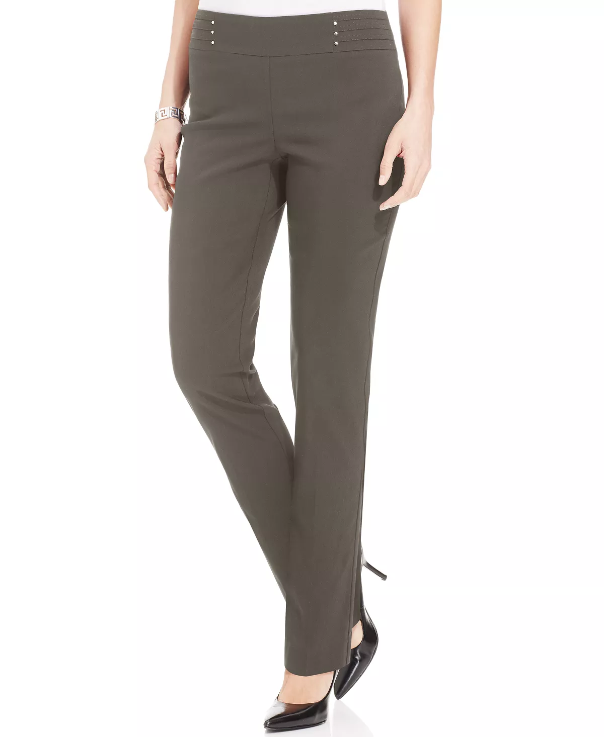JM Collection Studded Pull-On Tummy Control Pants, Regular And Short Lengths, Created For Macy's 3 JM Collection Studded Pull-On Tummy Control Pants, Regular And Short Lengths, Created For Macy's - Image 3