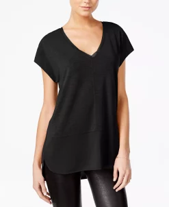 Bar III V-Neck Mixed-Media Mesh Top, Regular & Petite, Created For Macy's -Anne Klein Sales Store 8329350 fpx