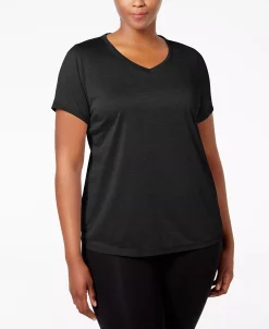 ID Ideology Women's Essentials Rapidry Heathered Performance T-Shirt, XS-4X, Created For Macy's -Anne Klein Sales Store 8419515 fpx