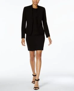 Anne Klein Executive Collection Shawl-Collar Sleeveless Sheath Dress Suit, Created For Macy's