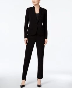 Anne Klein Executive Collection Single-Button Pantsuit, Created For Macy's