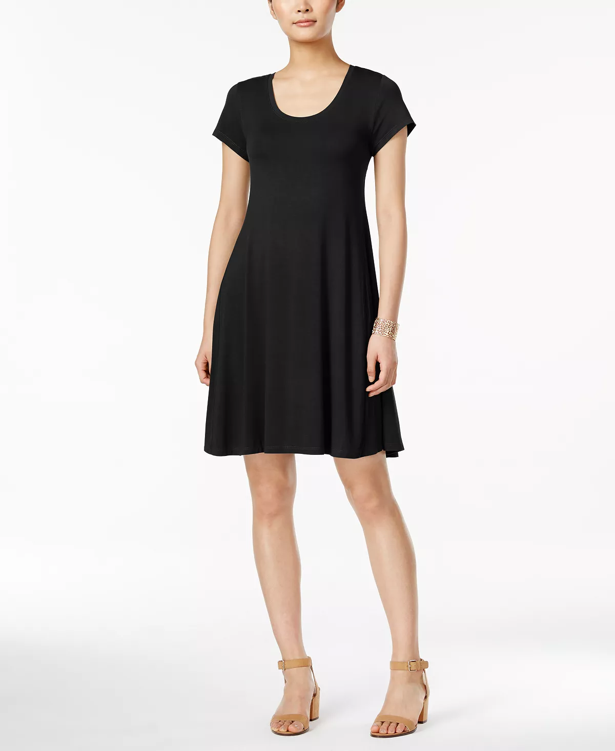 Style & Co Women's Short-Sleeve A-Line Dress, Created For Macy's 2 Style & Co Women's Short-Sleeve A-Line Dress, Created For Macy's - Image 2