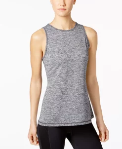 ID Ideology Women's Essentials Heathered Keyhole-Back Tank Top, Created For Macy's -Anne Klein Sales Store 8644313 fpx