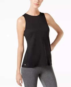 ID Ideology Women's Essentials Heathered Keyhole-Back Tank Top, Created For Macy's -Anne Klein Sales Store 8811752 fpx